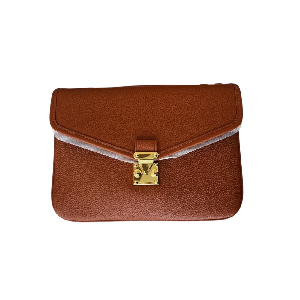 Dress Up Your Purse DUYP Melodie Cecil- Paris 15 Camel Togo Leather Satchel Bag